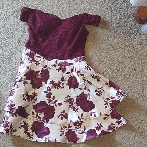 Medium size homecoming dress, reddish purple
